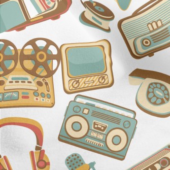 Retro Electronic Equipment Micro Fleece
