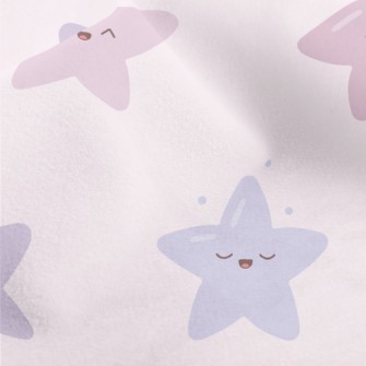 Cute And Bouncy Pink Stars Micro Fleece
