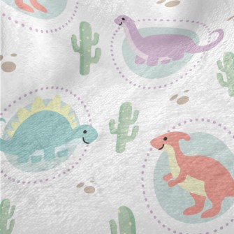 Cute And Lovely Dinosaur World Minky