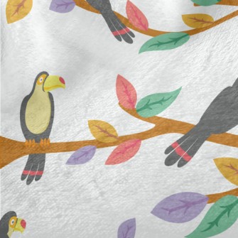 A Flock Of Cute Toucans Minky