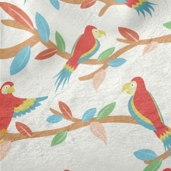 Beautiful And Cute Parrots Minky