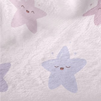 Cute And Bouncy Pink Stars Minky