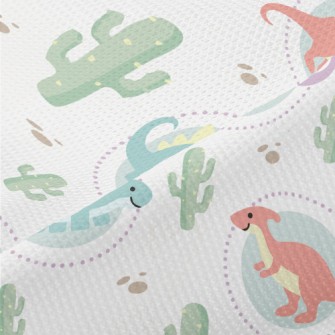 Cute And Lovely Dinosaur World Piqué