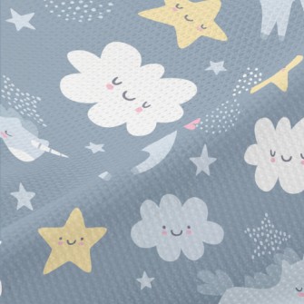 Simple And Cute Unicorn Univer Piqué