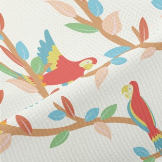 Beautiful And Cute Parrots Piqué