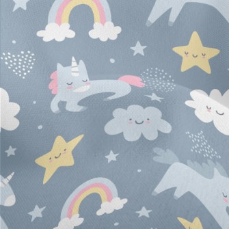 Simple And Cute Unicorn Univer Lightweight Performance Linen