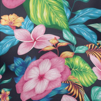 Gorgeous Flowers And Plants Lightweight Performance Linen