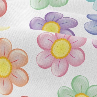 Brightly Colored Flowers Modern Jersey