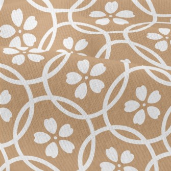 White Lines Floral Pattern Modern Jersey