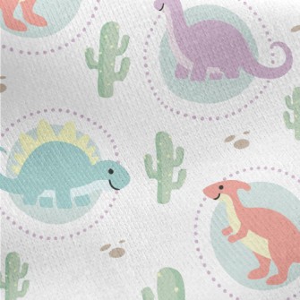 Cute And Lovely Dinosaur World Jersey Backed Fleece