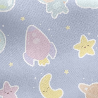 Cat Floating In The Universe Jersey Backed Fleece