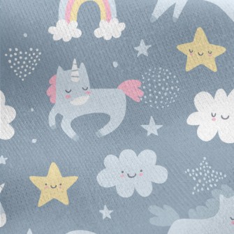 Simple And Cute Unicorn Univer Jersey Backed Fleece