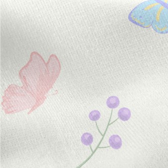 Bright And Beautiful Flowers Jersey Backed Fleece