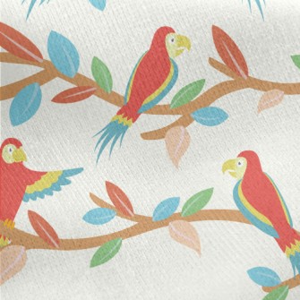 Beautiful And Cute Parrots Jersey Backed Fleece