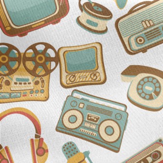 Retro Electronic Equipment Jersey Backed Fleece