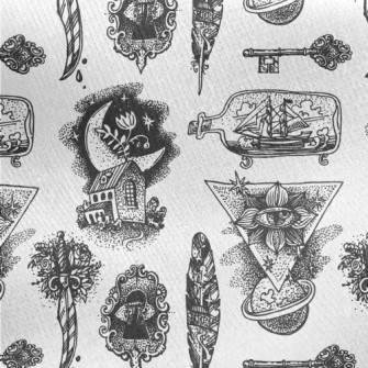 Weird And Serious Strange Patt Jersey Backed Fleece