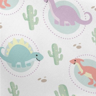 Cute And Lovely Dinosaur World Pongee