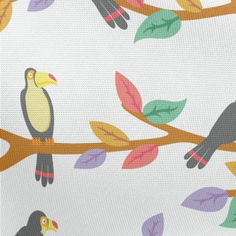 A Flock Of Cute Toucans Pongee