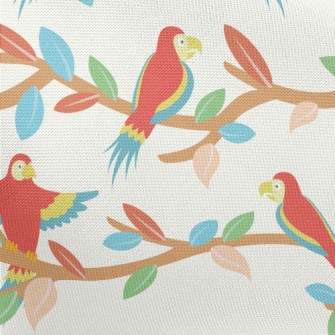 Beautiful And Cute Parrots Pongee