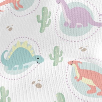 Cute And Lovely Dinosaur World Stretch Jersey