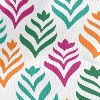 Colorful Geometric Pattern Stretch Jersey