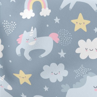 Simple And Cute Unicorn Univer Lightweight Cotton Poplin