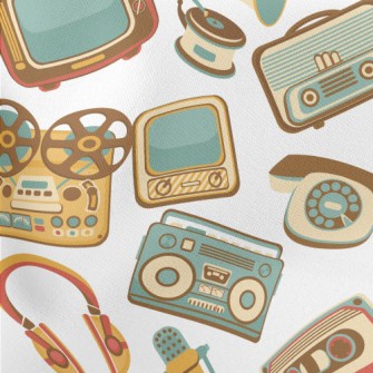 Retro Electronic Equipment Lightweight Cotton Poplin