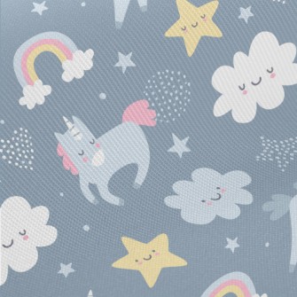 Simple And Cute Unicorn Univer Midweight Cotton Poplin