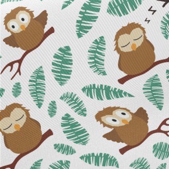 Cute And Clumsy Owls Midweight Cotton Poplin
