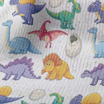 Colorful Dinosaur World Terry