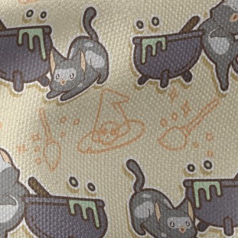 Magic Kitten Witch Waterproof Canvas