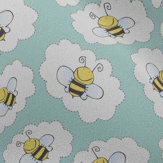 Hardworking Bees In The Clouds Chiffon