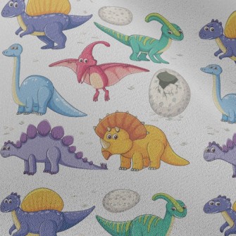 Colorful Dinosaur World Chiffon
