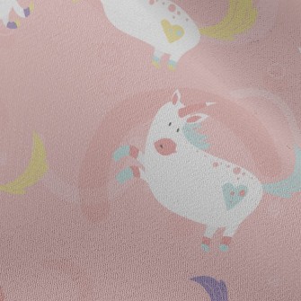 Running And Playing Unicorn Chiffon