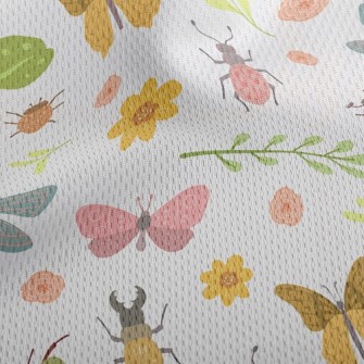 Flower Insect World Athletic Mesh Flat Back