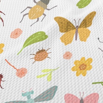Flower Insect World Birdseye Piqué