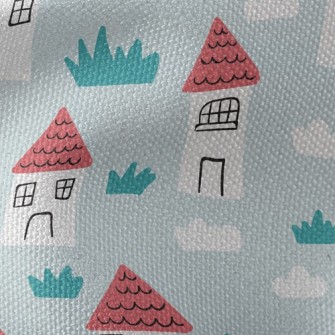 Little Red House In The Fields Waterproof Canvas