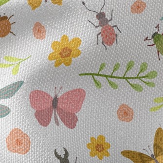 Flower Insect World Waterproof Canvas