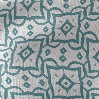 Geometric Square Damask Waterproof Canvas