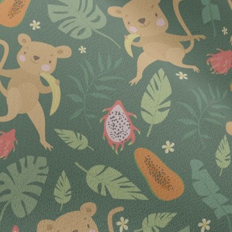 Little Monkey Eats Fruit Chiffon