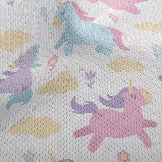 Elegant Three-color Unicorn Athletic Mesh Flat Back