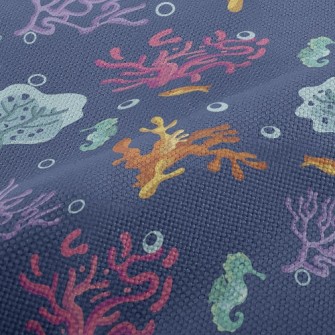 Mysterious Colorful Coral Performance Linen