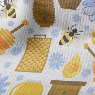 Bees Working Hard To Collect H Terry
