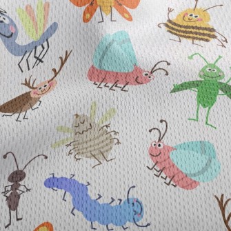 Lively Smiling Insect Kingdom Athletic Mesh Flat Back