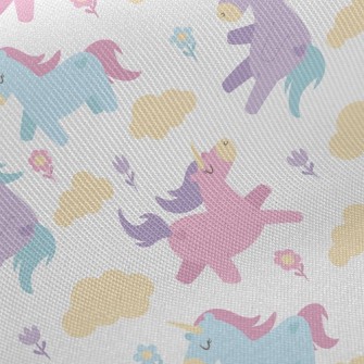 Elegant Three-color Unicorn Twill