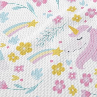 Rainbow Noble Unicorn Birdseye Piqué
