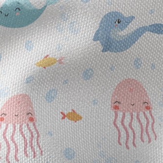 Cute Whale Dolphin Jellyfish Waterproof Canvas