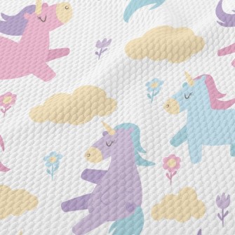 Elegant Three-color Unicorn Birdseye Piqué