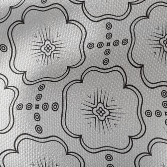 Circle Of Psychedelic Flowers Waterproof Canvas