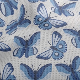 Psychedelic Color Butterfly Athletic Mesh Flat Back